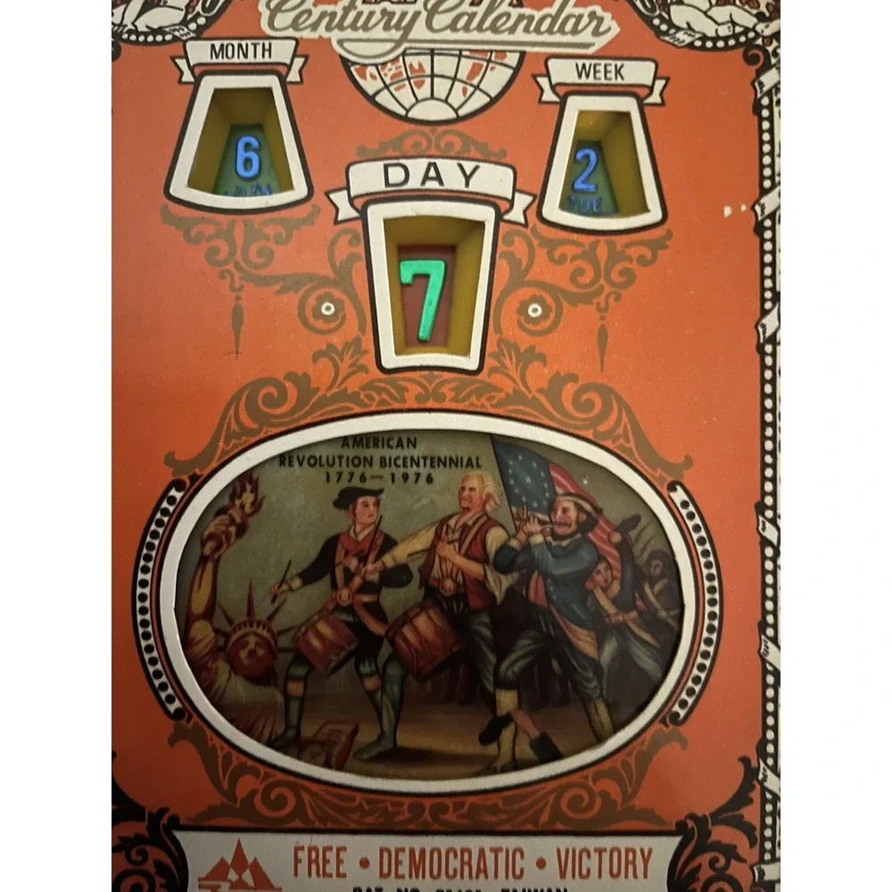 Vintage Century Calendar American Revolution Bicentennial 1776-1976‎